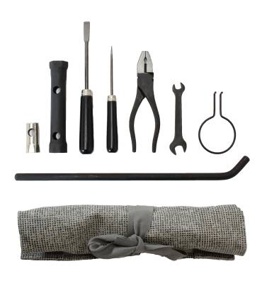 TOOL KIT, INCLUDES ALL TOOLS AND GREY MESH (Salt & Pepper) VINYL BAG (OEM Style Just as They Came From The Factory in the 1950's & 60's) - Image 1