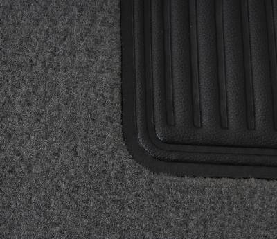 FLOOR MATS, GREY CARPET, 4 PIECES FRONT & REAR, BUG CONV. 1950-79 - Image 2