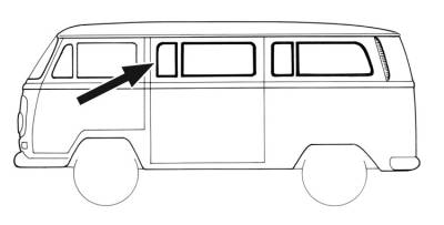 SEAL, VENT WING, CENTER OR REAR, LEFT OR RIGHT, BUS AND DOUBLE CAB 1968-79 *MADE IN USA BY WCM* - Image 2