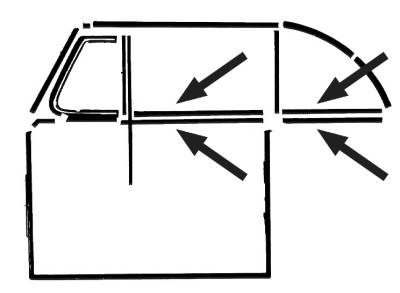 West Coast Metric - WINDOW SCRAPERS, RUBBER INSIDE OR OUT, DOOR OR QUARTERS, BUG CONV. 1953-64 *MADE IN USA BY WCM* (2 pairs needed per car) - Image 2