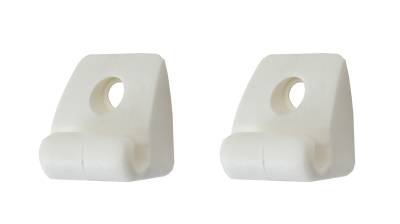 SUNVISOR CLIPS, WHITE, PAIR, VANAGON 1980-91