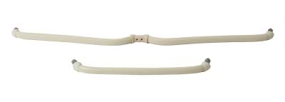 GRAB HANDLE, FULL MIDDLE BACK SEAT, IVORY, BUS 1964-67 (1 Short & 1 Long Handle) - Image 1