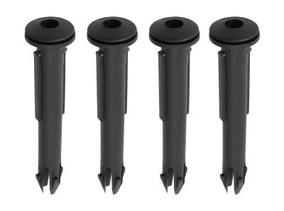 HEADREST POST GUIDES, BLACK *GERMAN* SET OF 4, BUG 1976-79 (Clip Part # 171-743) - Image 1