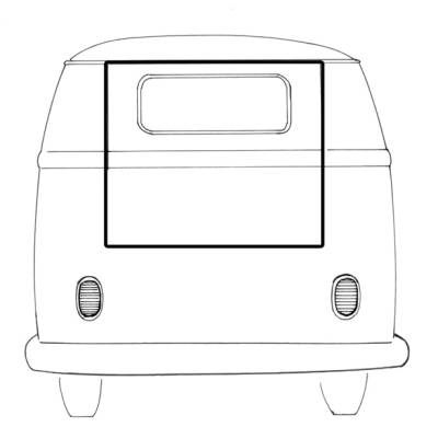 SEAL, REAR HATCH CARGO DOOR *GERMAN* ALL BUSES 1964-71
