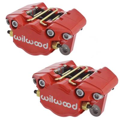 REAR DISC BRAKE KIT, RED WILWOOD HIGH PERFORMANCE CALIPERS WITH E-BRAKE, 5x130 & 5x4.75, BUG & GHIA 1958-67 - Image 2