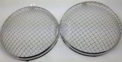 HEADLIGHT GRILL, CHROME WITH MESH, LEFT & RIGHT, BUG 1946-66, BUS 1950-67 - Image 2