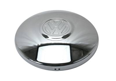 Exterior - Hubcaps, Roof Racks, Lug Nuts & Accessories - HUBCAP, CHROME WITH LOGO, BUG 68-79, GHIA 67-74, BUS 71-79, TYPE 3 1966-73