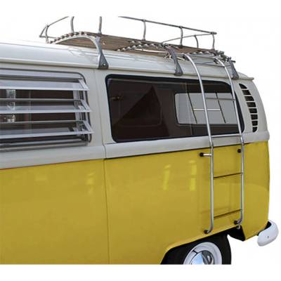 SIDE ROOF LADDER, STAINLESS STEEL, BUS 1955-79 (For Hard Top Non Pop Top Buses)