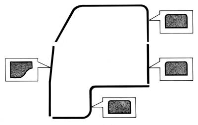 *MASTER KIT* EXTERIOR RUBBER, BUS SINGLE CAB PICKUP 1963 (See Description for Contents) - Image 3