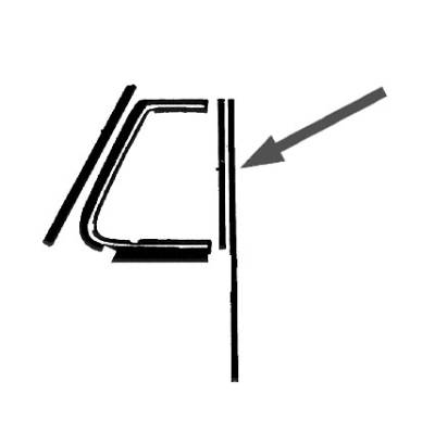 West Coast Metric - WINDOW FELT CHANNEL, LEFT & RIGHT *GERMAN* BUG CONVERTIBLE 1953-79 - Image 2
