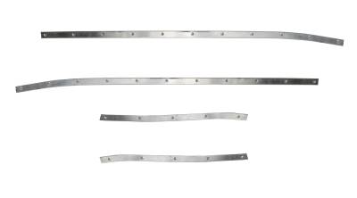 METAL INSERTS, SIDE TO TOP, 4 PIECES, GHIA CONV. 1958-74 (Screws Part # 151-350)