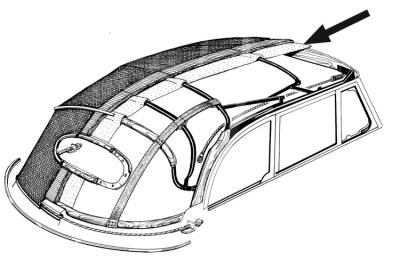 HEADLINER, BRIGHT WHITE VINYL *HAND MADE IN USA* BUG CONV. 1971 (Call or Email to Order)