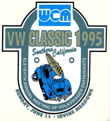 STICKER, 1995 VW CLASSIC (Only a few left)