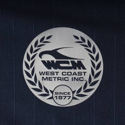 West Coast Metric - POLO SHIRT, MEDIUM NAVY BLUE NIKE DRI-FIT WITH SILVER LOGO (Limited Edition) - Image 3
