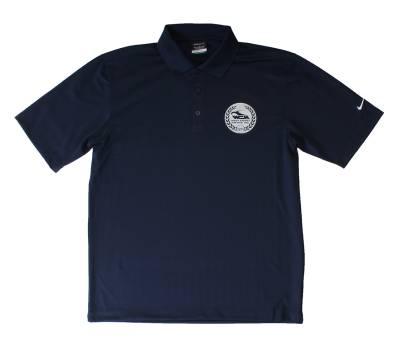 POLO SHIRT, MEDIUM NAVY BLUE NIKE DRI-FIT WITH SILVER LOGO (Limited Edition)